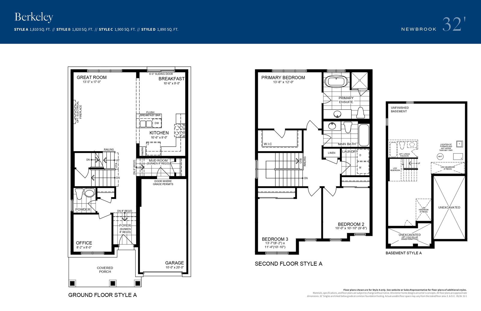 Newbrook 32 Single Car Garage Home Floor Plan 2